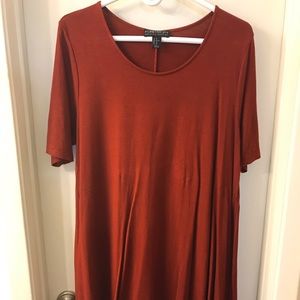 Burnt Orange T-shirt Dress